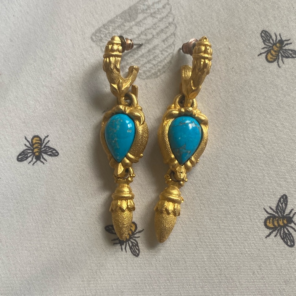 Vintage lazuli earrings